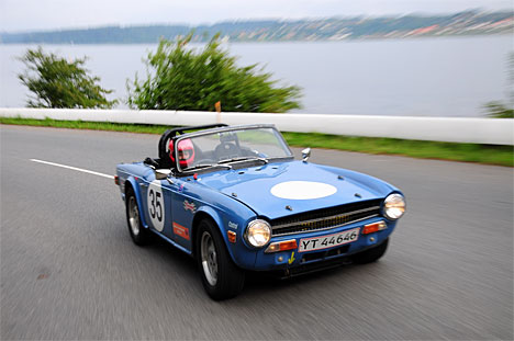 Peter Ensted Jensen fra Vejle fik en sjetteplads i sin klassen med sin Triumph TR6 Pi.